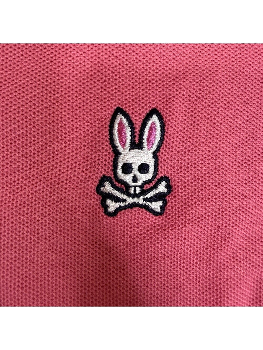 NWT Psycho Bunny Camellia Rose PIQUE Pima Cotton Polo Shirt Men's 7 XL PINK - Picture 11 of 11